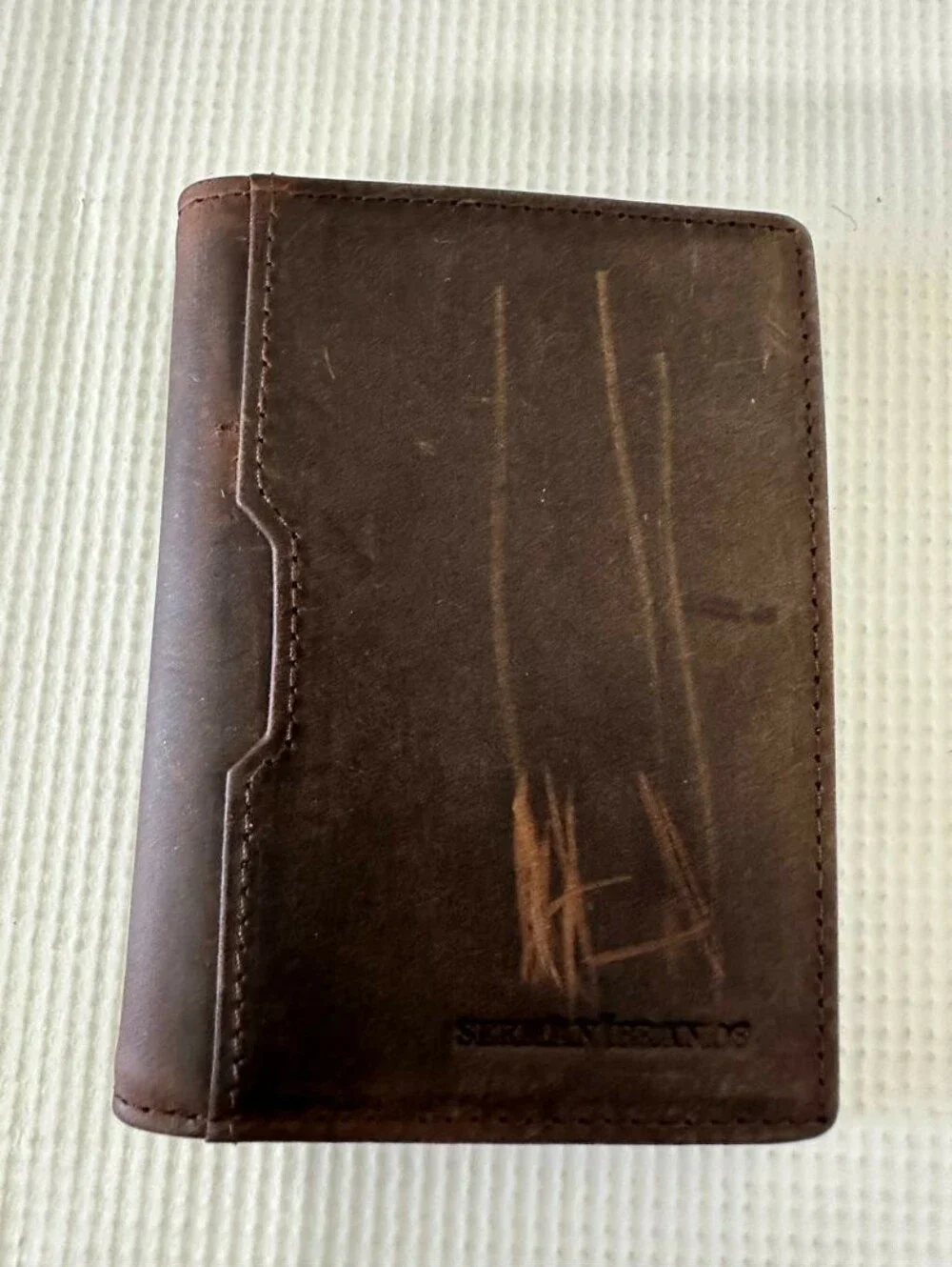 SERMAN BRANDS Slim Mens leather RFID Blocking Minimalist Card Front Pocket Bifol